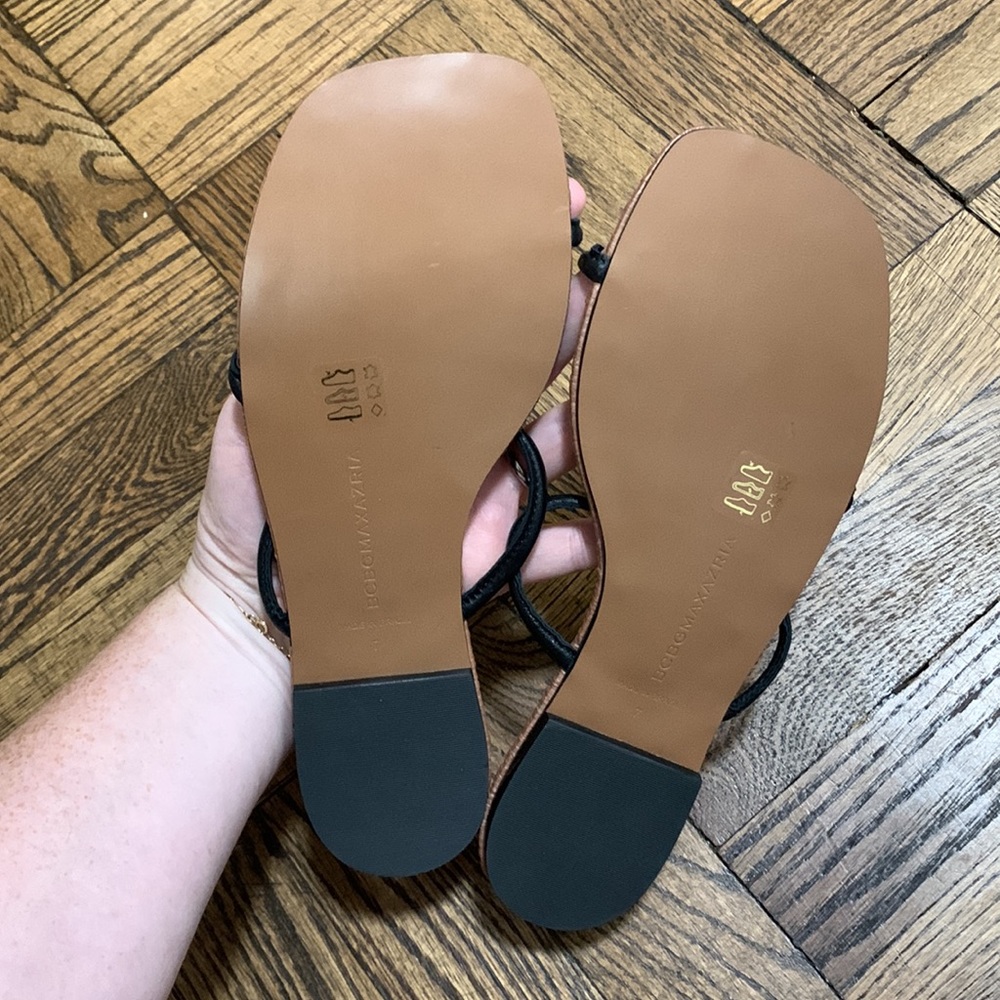 Bcbgmaxazria raffia whipstitch leather sandal - Picture 4 of 4